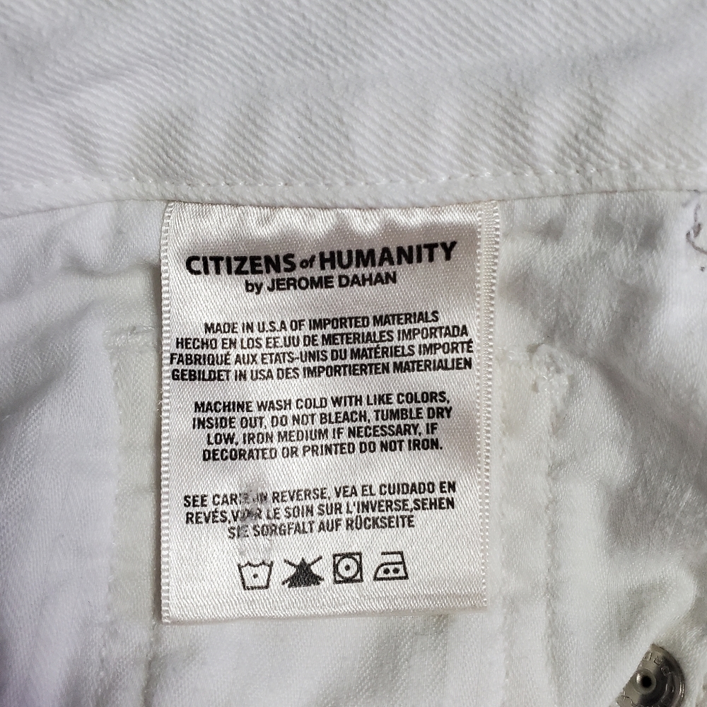 Citizens of Humanity Arielle midrise slim white jeans 29 - Picture 9 of 16